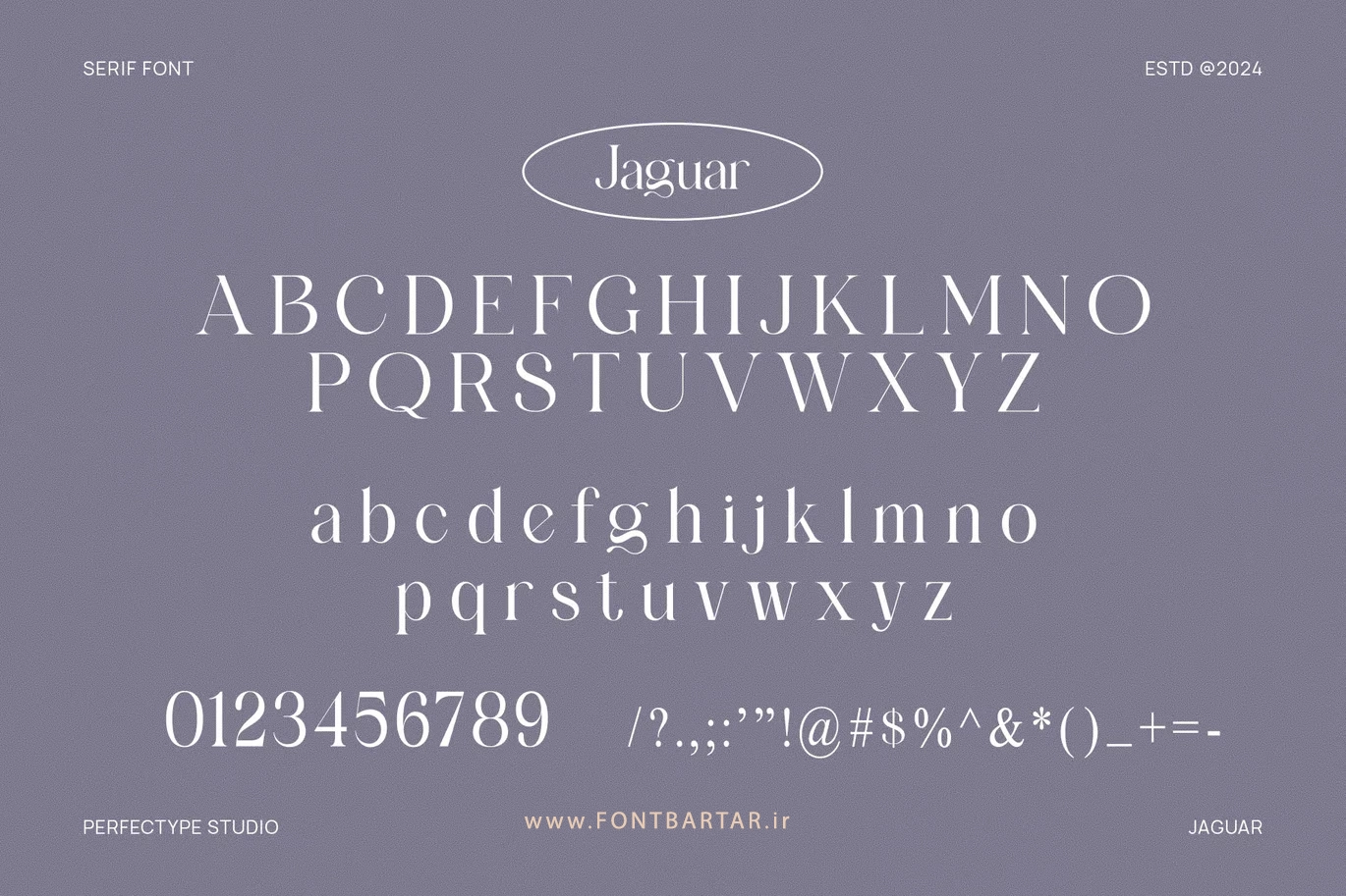 فونت پریمیوم Jaguar 2 Jaguar Elegant Serif Font